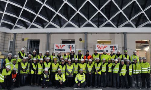 SIF Gruppens medarbejdere på byggepladsbesøg 